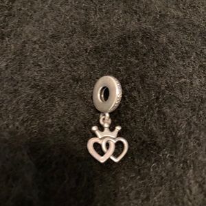 Pandora Dangle Charm Crowned Hearts